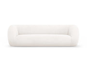 Cosmopolitan Design - Divano "Essen" 3 posti in bouclé bianco 