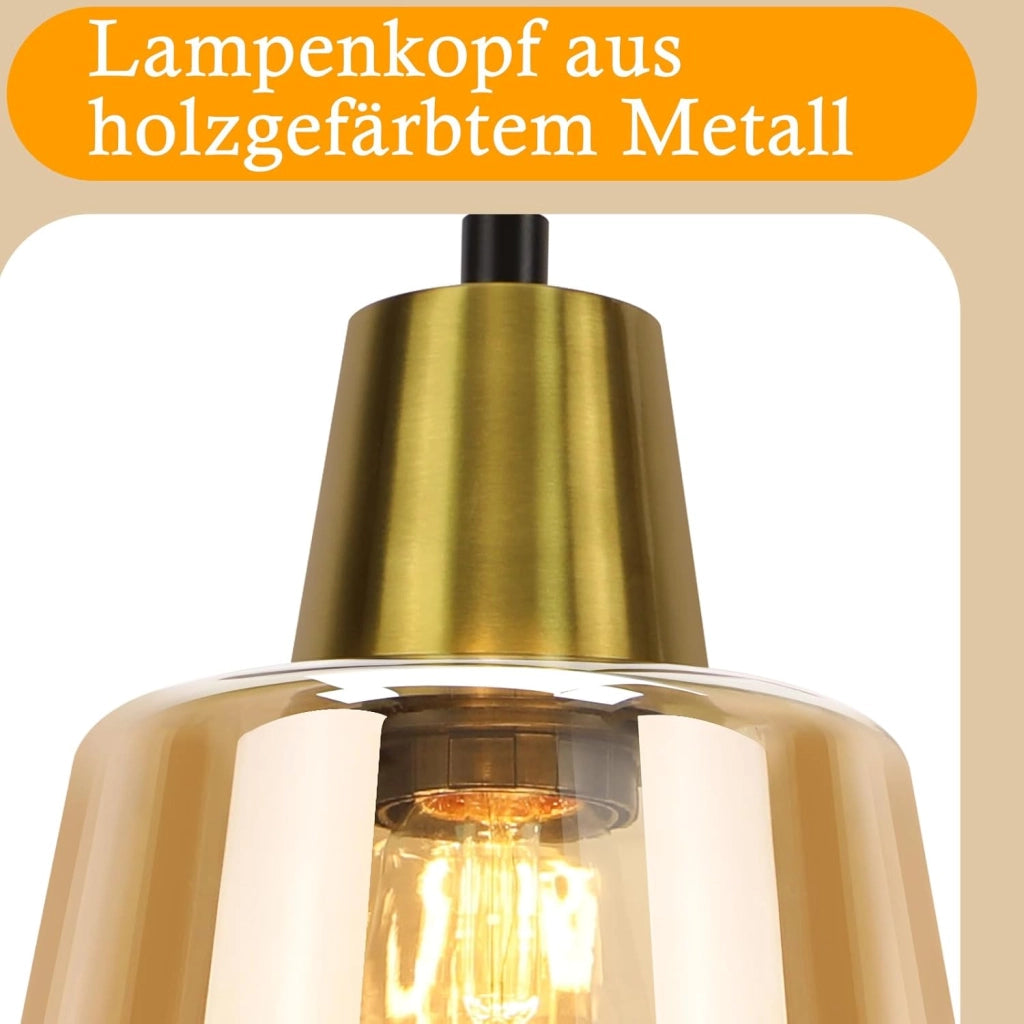 Lampada a Sospensione ZMH 1 luce trasparente E27 per sala da pranzo e camera da letto d¡®albergo