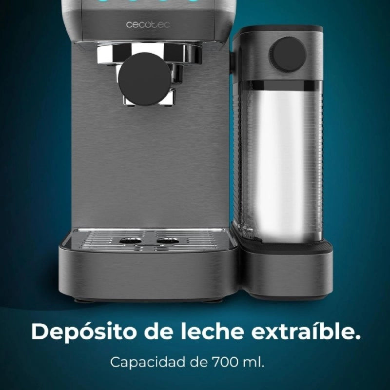 CECOTEC 01985 - Macchina da caffè semiautomatica Power Espresso 20 Steel Pro Latte