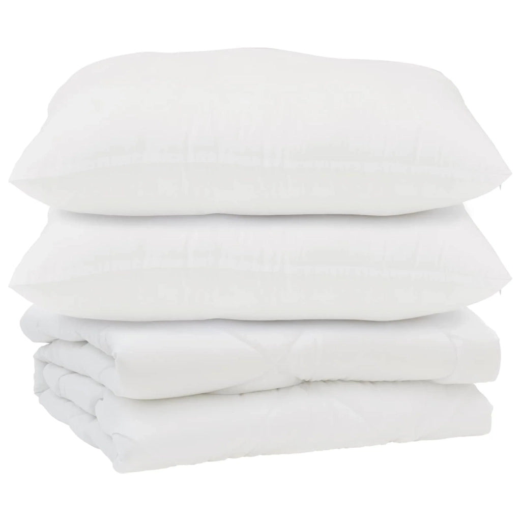 Piumone | Duvet con cuscino 3 pz Bianco Microfibra