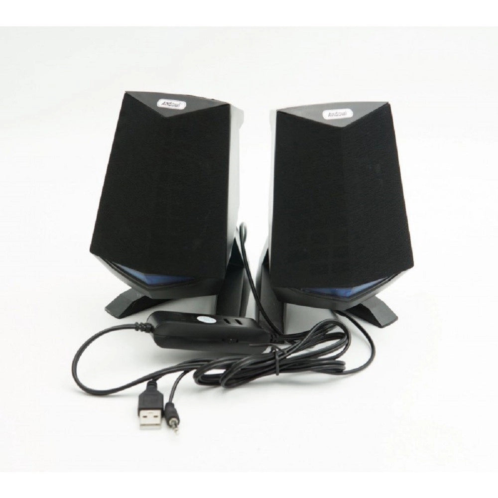 Trade Shop - Altoparlanti 2.0 Per Computer Notebook 3w X 2 Con Illuminazione A Led Usb Q-c33 -