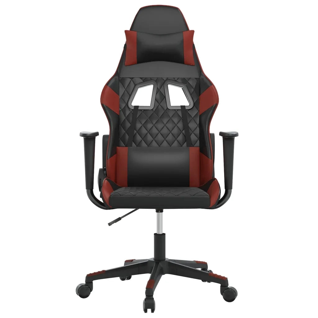 Sedia Gaming Nero e Rosso Vino in Similpelle 3143760