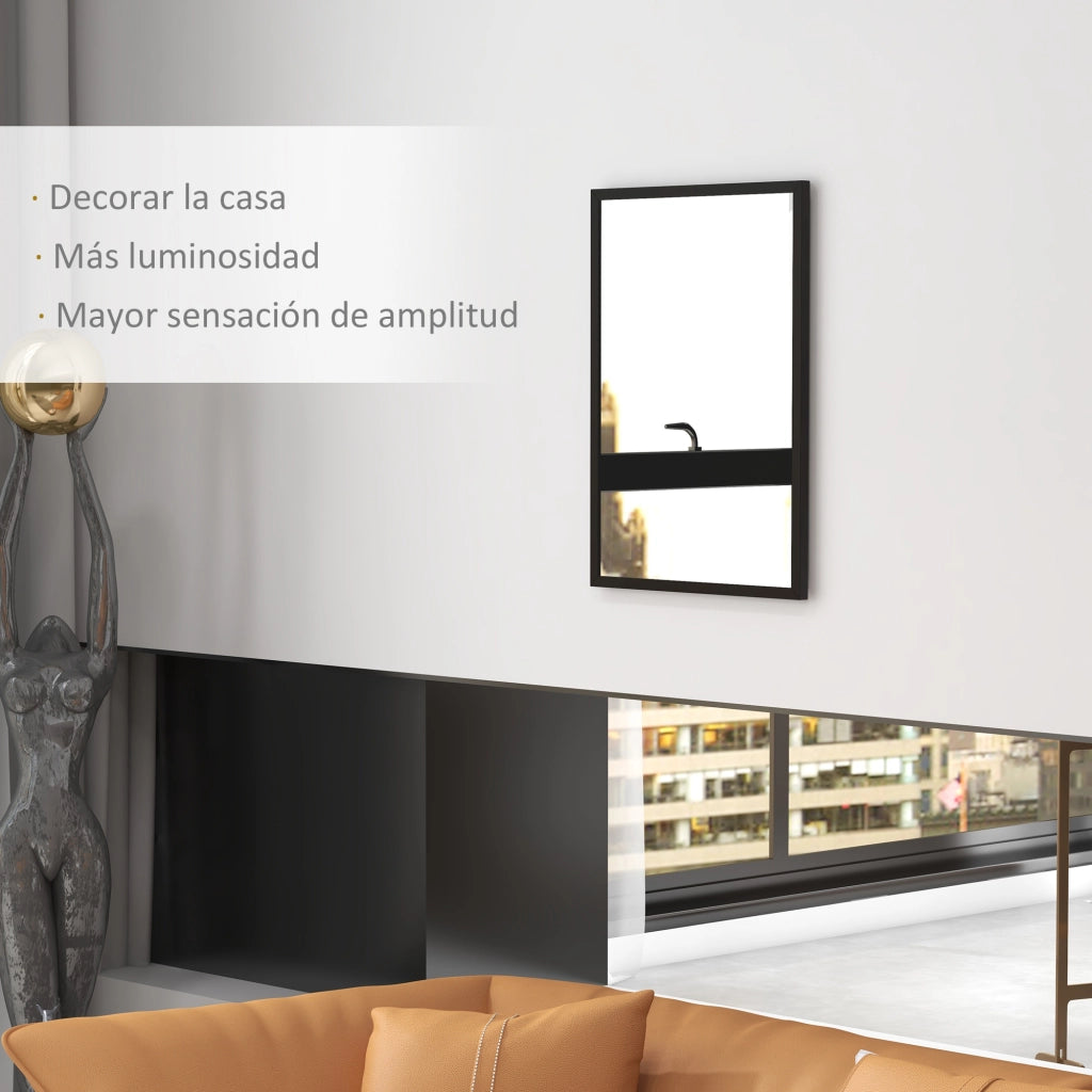 Specchio Rettangolare da Bagno ¨C Xylo ¨C Nero 50x70 cm