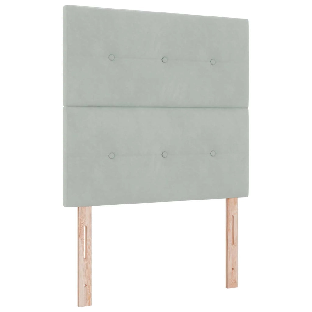 Letto box spring con materasso Grigio Chiaro 90 x 190 cm 3453548