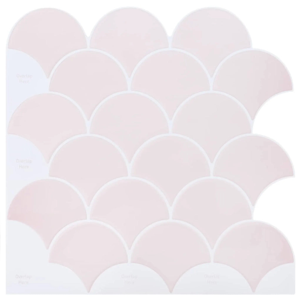 Piastrella a scaglie di pesce 50 pz Rosa chiaro 30 x 30 cm CFW1510246