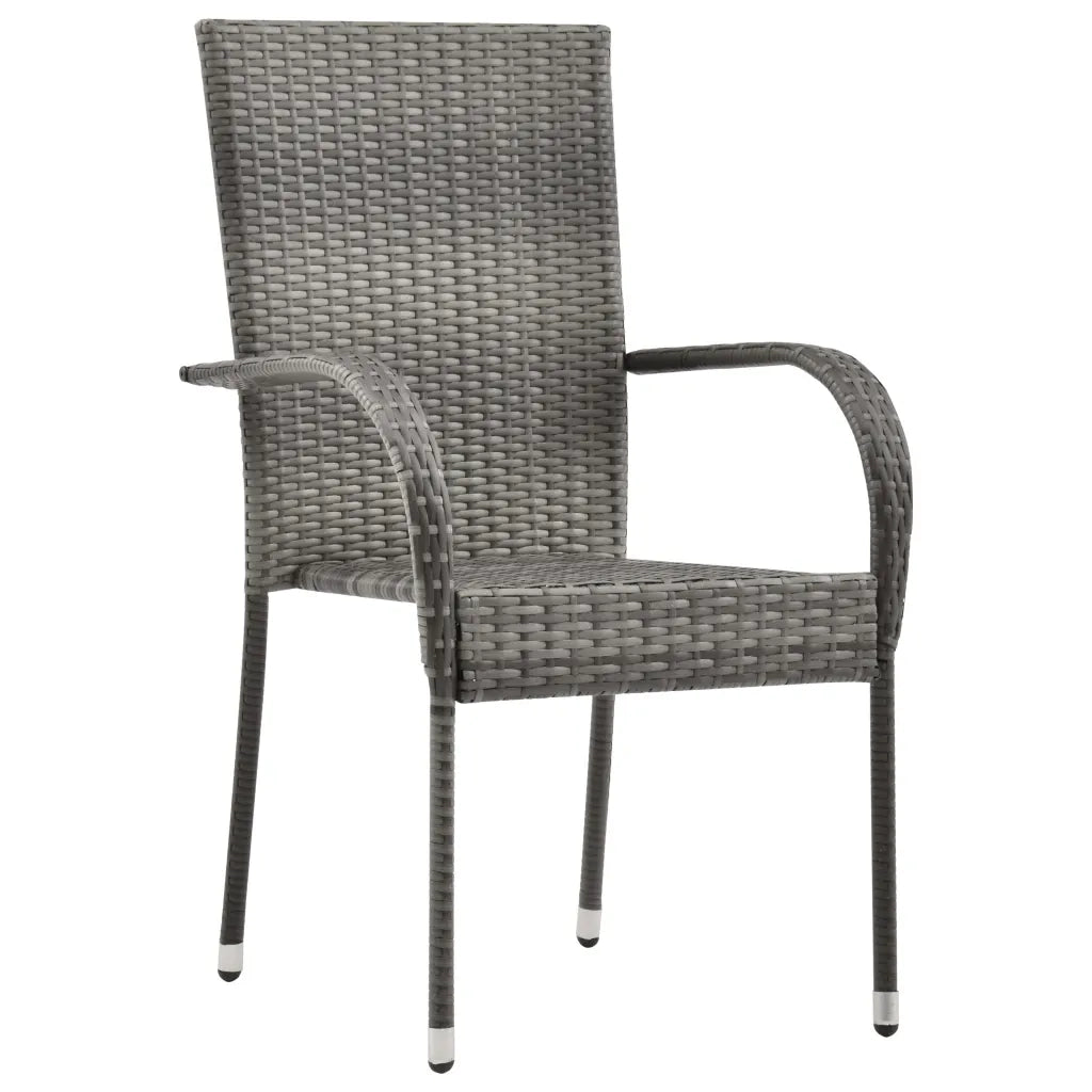 Set da Pranzo da Giardino 5 pz Grigio e Nero 3099409