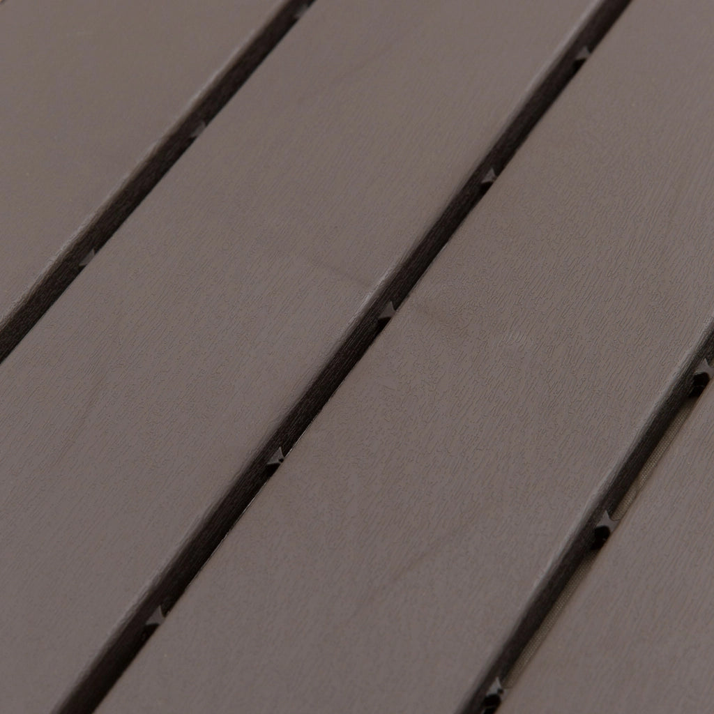 Set 9 Mattonelle a Incasto Effetto Legno 30x30x2 cm  Deck Marrone