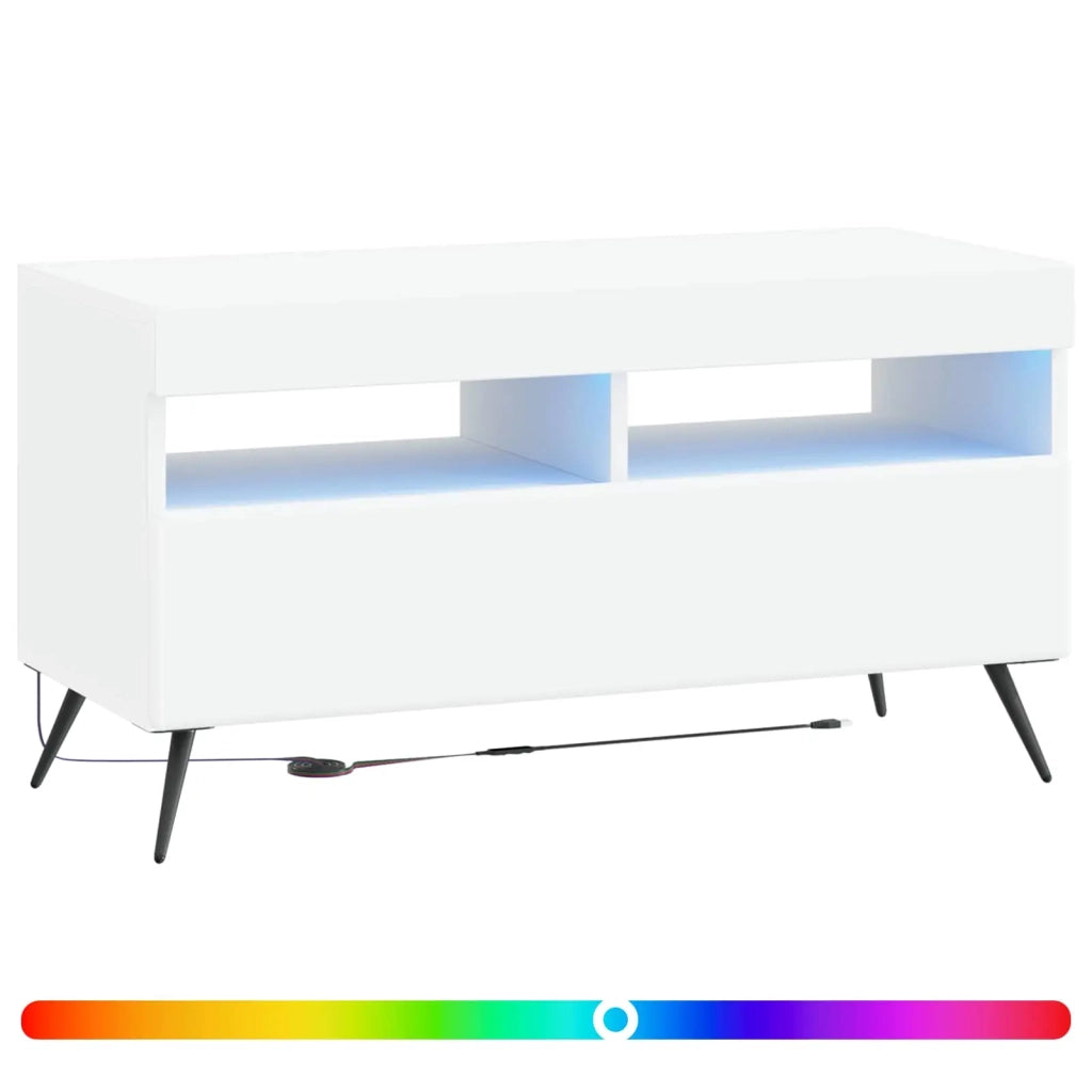 Mobile TV LED Bianco Legno ingegnerizzato 897655