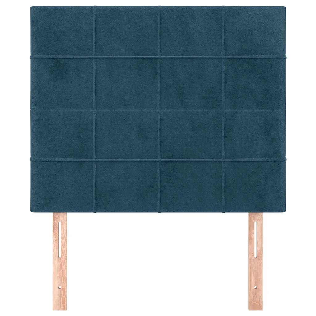Testiera | Testata Blu Scuro 100x5x118/128 cm Velluto
