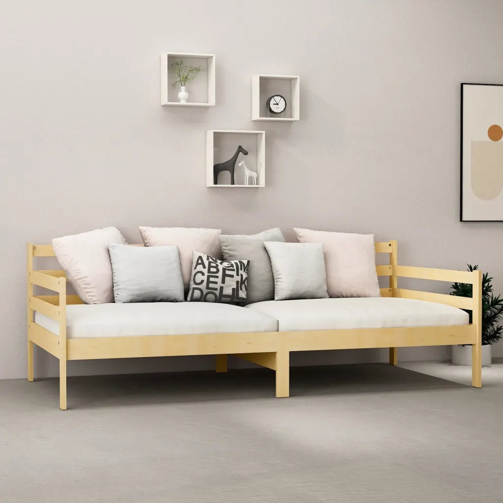 Divano letto | Sof¨¤ letto | Letto singolo con Materasso 90x200 cm Legno Massello di Pino
