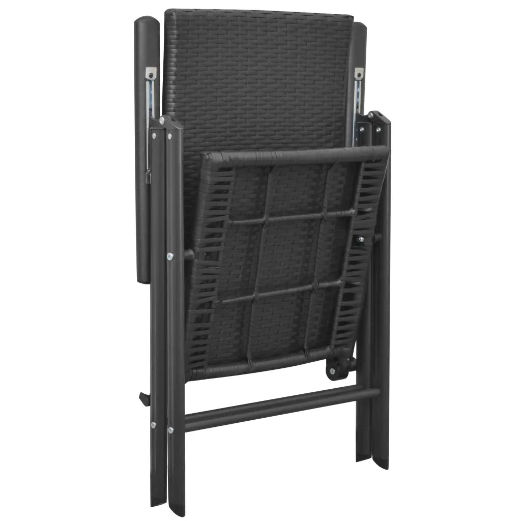 Set da Pranzo da Giardino 3 pz Nero