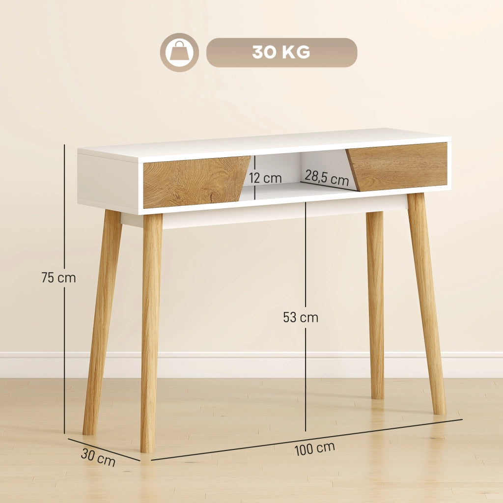 Consolle Ingresso con 2 Cassetti ¨C Xylo ¨C Legno Bianco