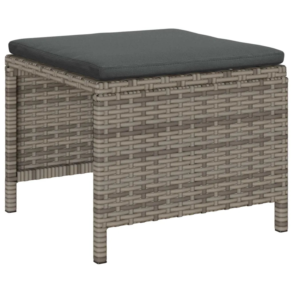 Set Divano da Giardino 6 pz | Set Salotto da Giardino Grigio e Grigio Scuro polyrattan