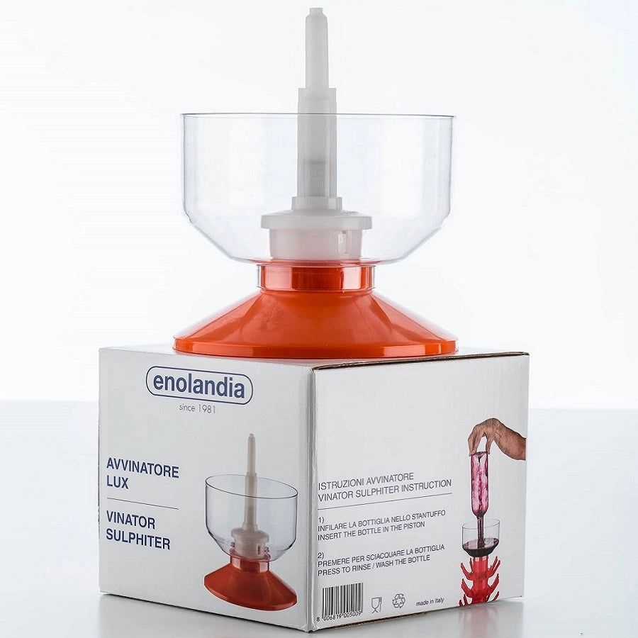 AVVINATORE 'LUX' vaschetta trasparente - rosso  - ENOLANDIA
