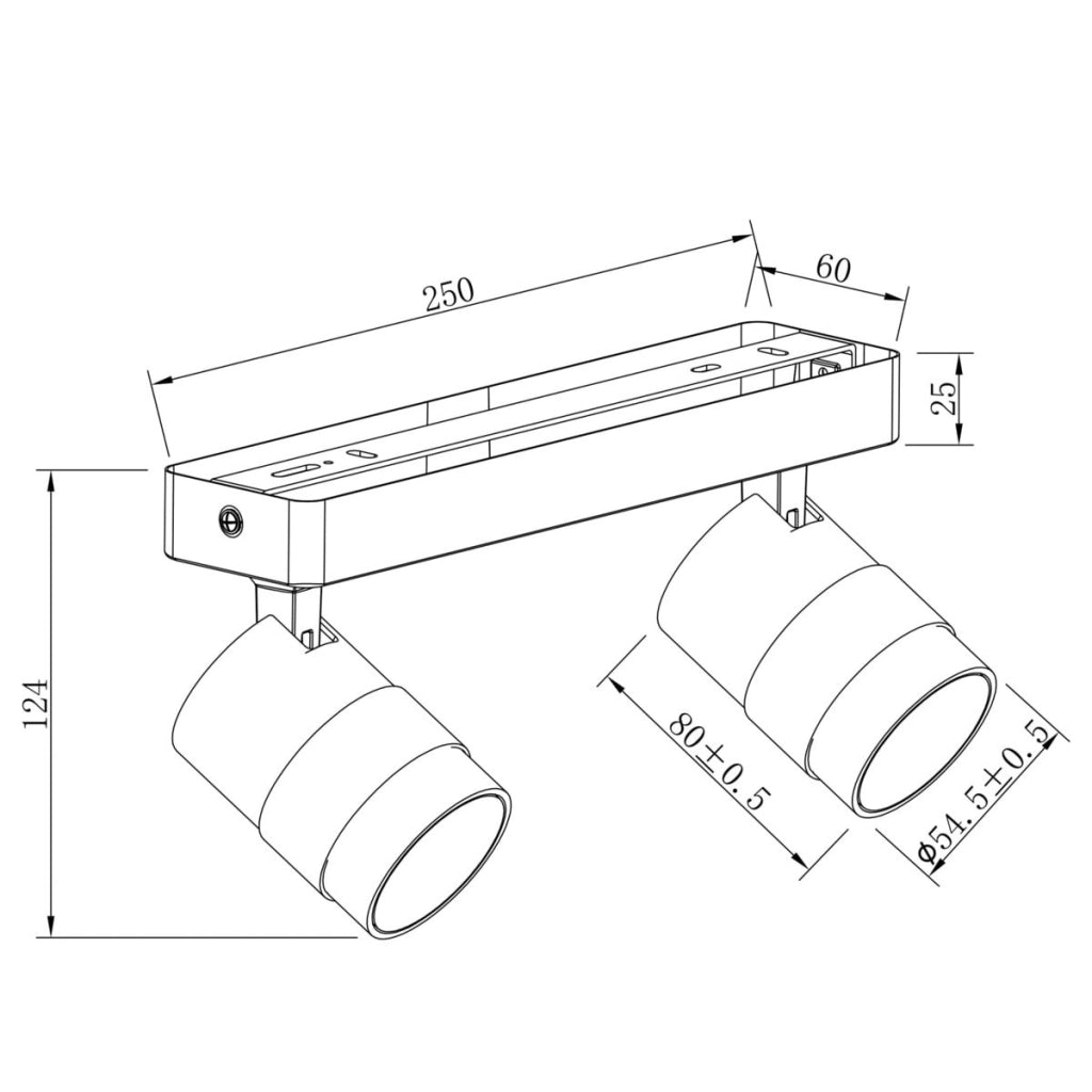 Faretto Anillo 2xGU10 nero/oro da soffitto Light Prestige