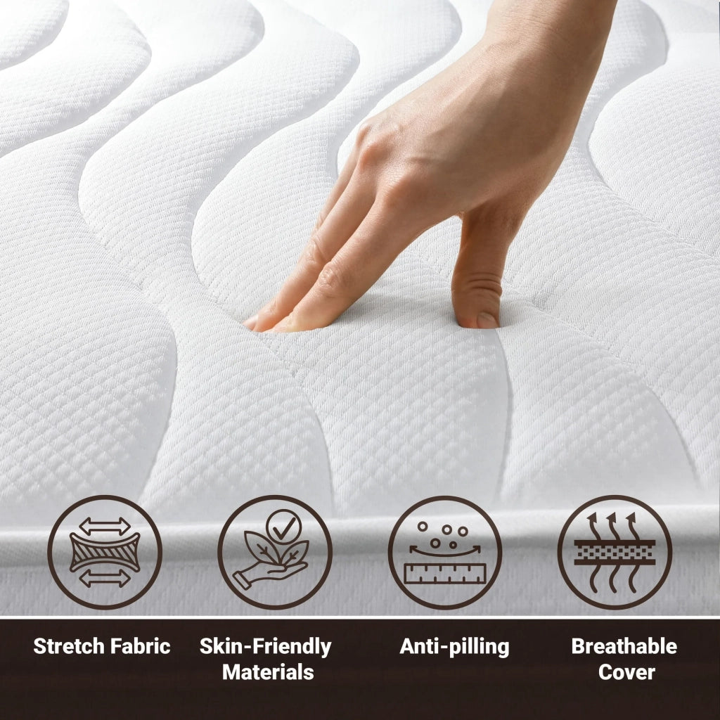 Materasso Singolo 80x190 cm in Memory Antibatterico | Altezza 25 cm | Rivestimento 3D Air in Fibra Ipoallergenica | Materasso Ortopedico a 7 Zone Differenziate Termosensibili