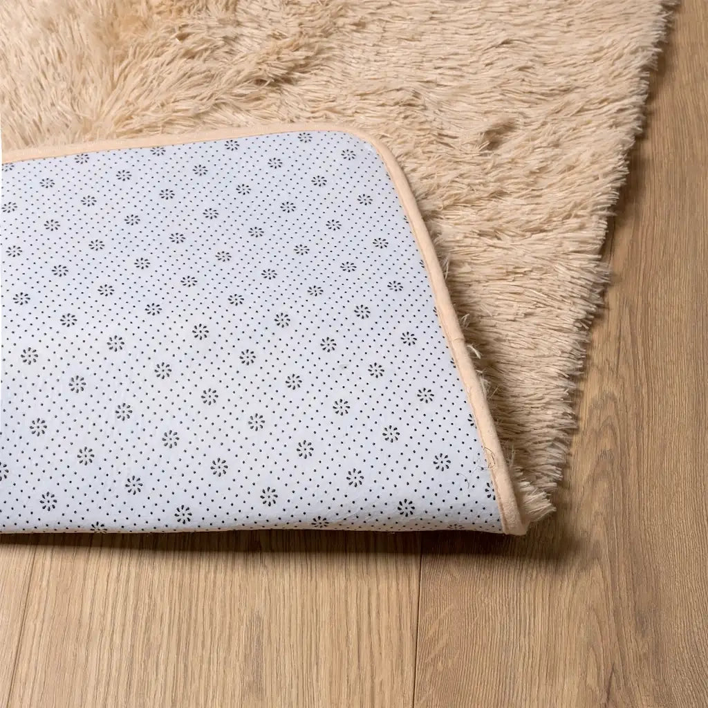 Tappeto Shaggy a Pelo Lungo NAVARRA Beige 80x150 cm poliestere 4102813