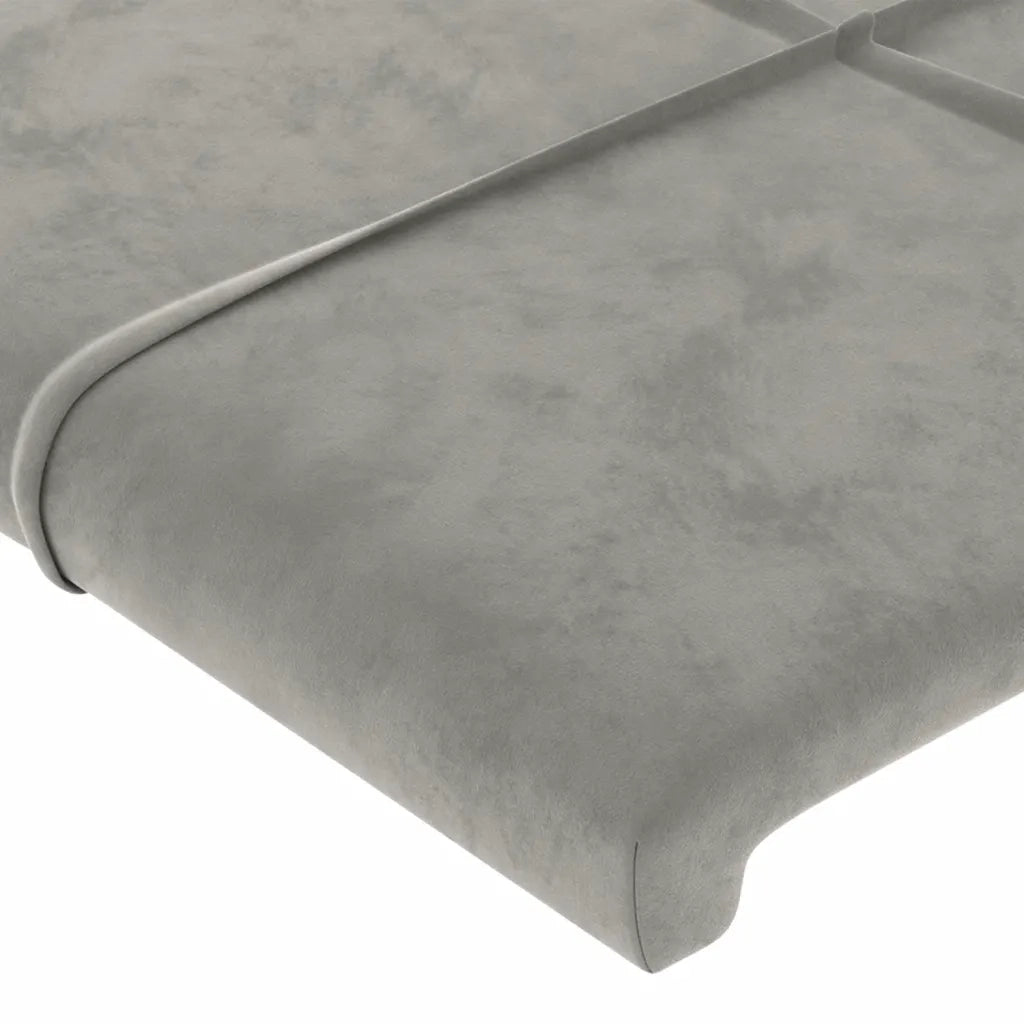 Giroletto senza Materasso Grigio Chiaro 90x190 cm Velluto 3125727