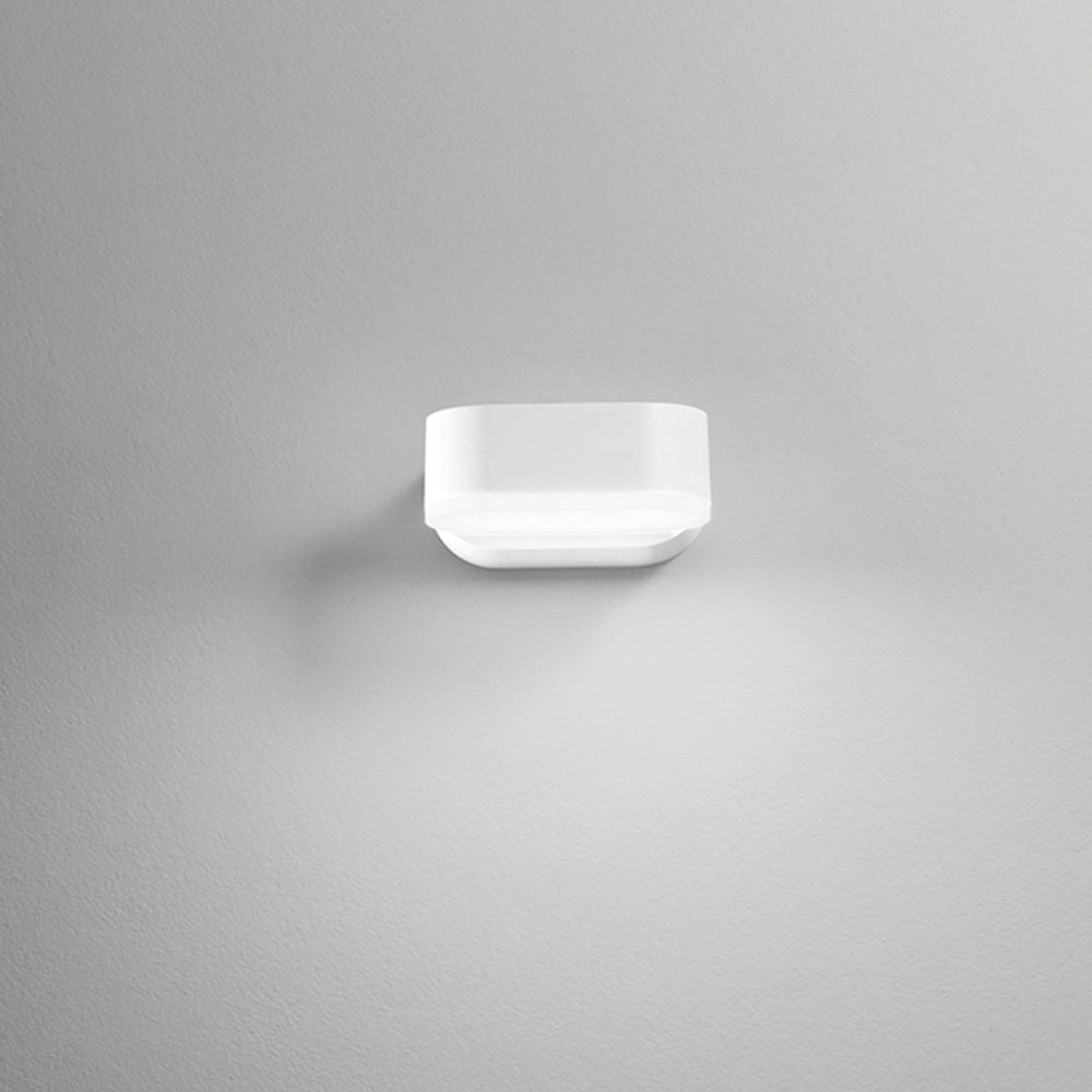 Applique Da Esterno Moderna Candy Alluminio Bianco Vetro Led 6W 3000K