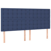 Testiera | Testata Blu 200x5x118/128 cm Tessuto