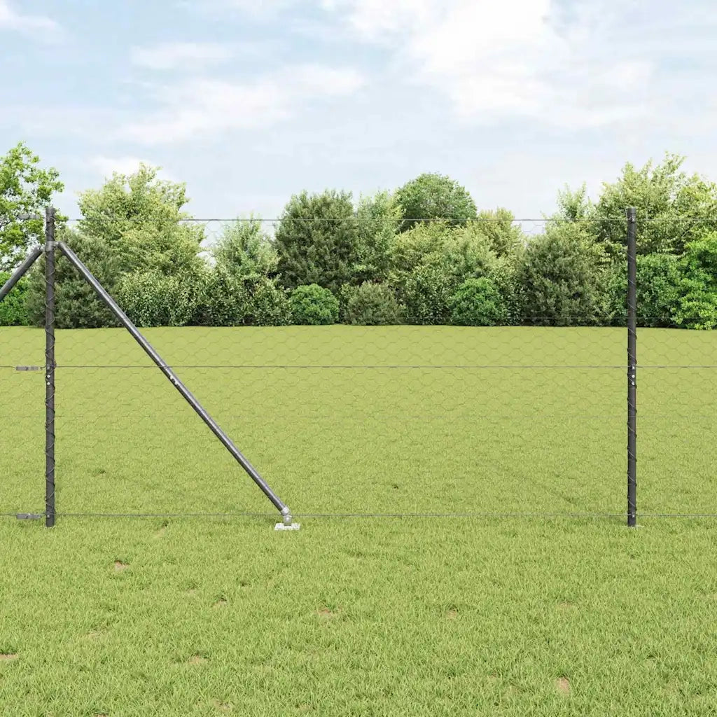 Palo della recinzione Grigio 100 x 1,2 m (rete 50 mm)