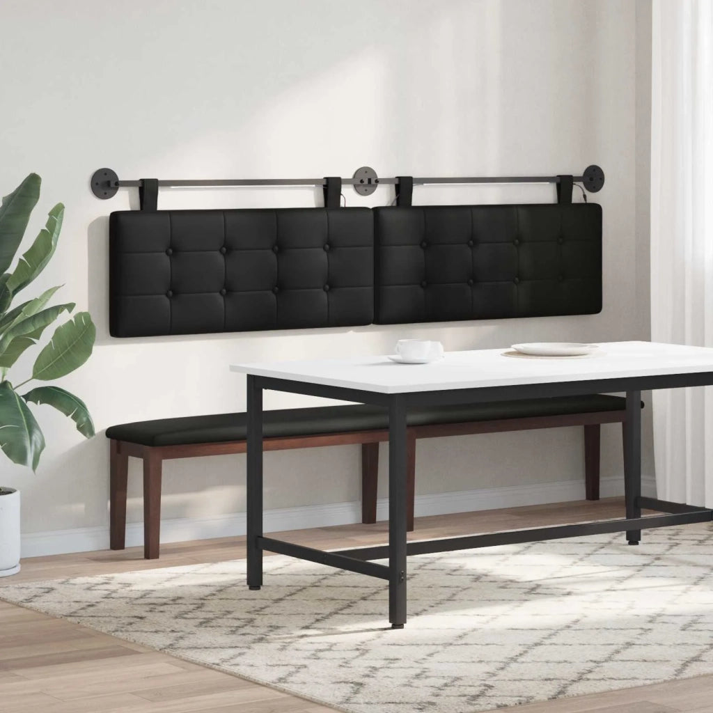 Testiera sospesa Con luce LED Nero Similpelle 3424510