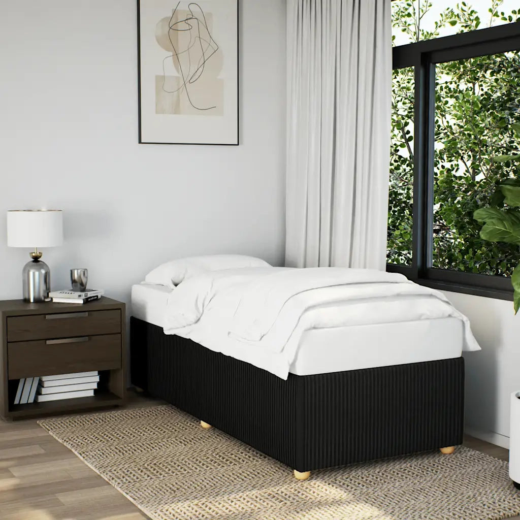 Giroletto senza Materasso Nero 100x200 cm in Tessuto 3284916