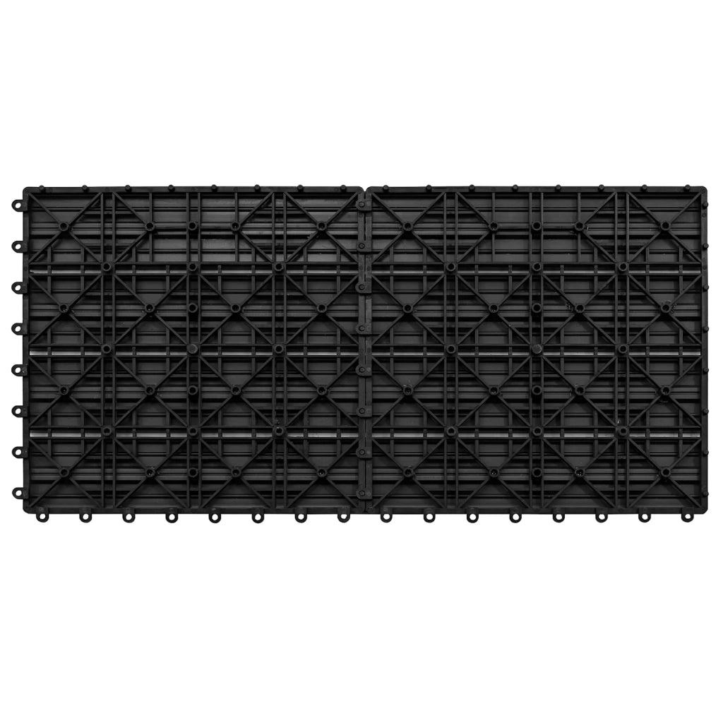 Piastrella per Decking 6 pcs Nero 60 x 30 cm WPC 42046688