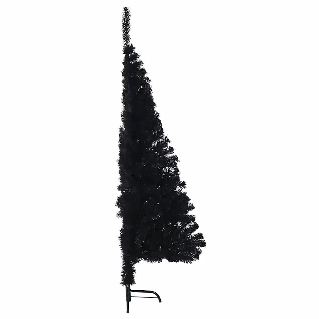 Albero di Natale | Decorazioni natalizie Artificiale a Met¨¤ con Base Nero 150 cm PVC