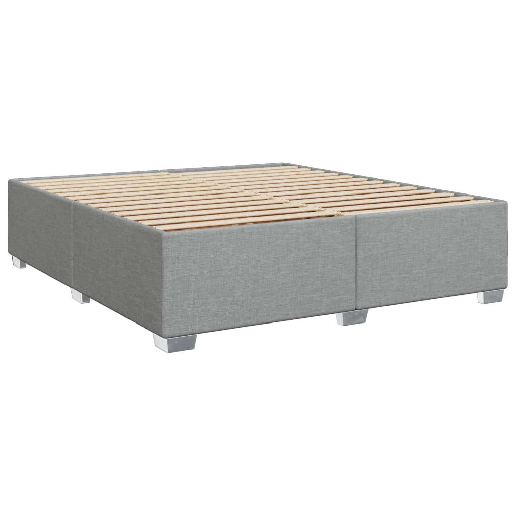 Letto box spring con materasso Grigio Chiaro 200 x 200 cm 3450565
