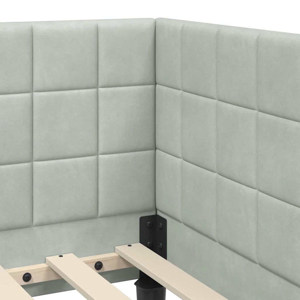 Cornice del letto ad angolo Grigio chiaro 80 cm x 200 cm 42016408