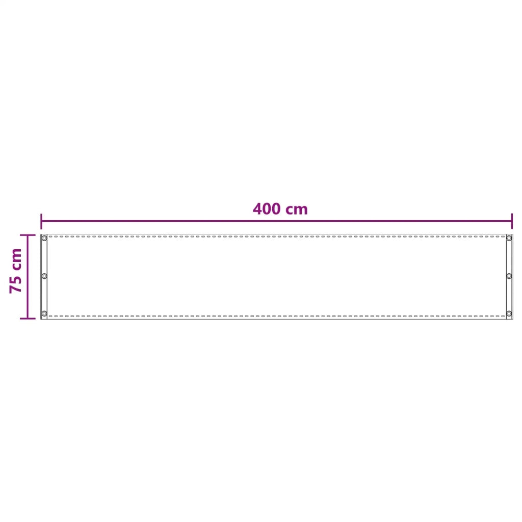 Schermo da balcone Grigio Chiaro 75 x 400 cm HDPE e alluminio 4003245