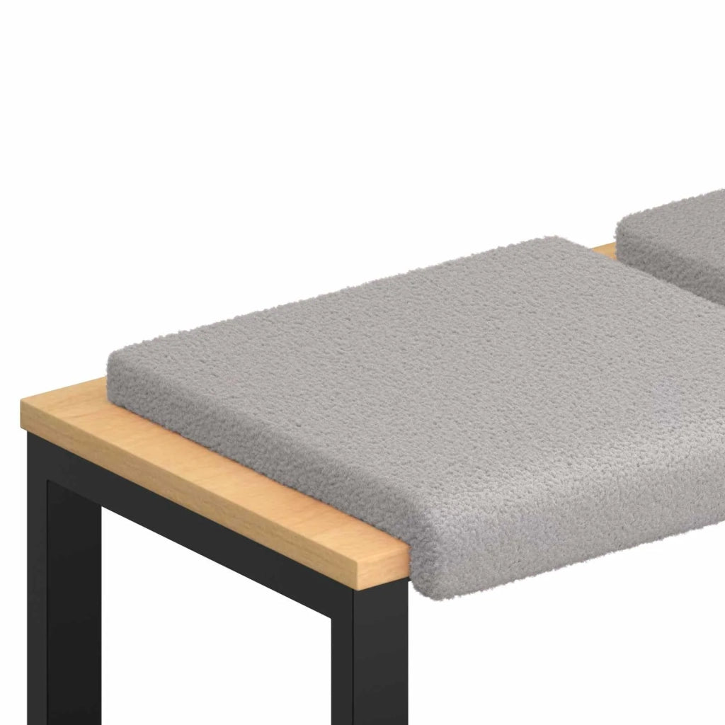 Cuscino per panchina 4 pcs Tessuto Sherpa Grigio Chiaro 42043149