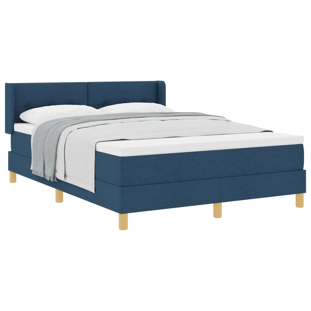 Letto a molle con materasso Blu 200 x 140 cm Tessuto 3341299