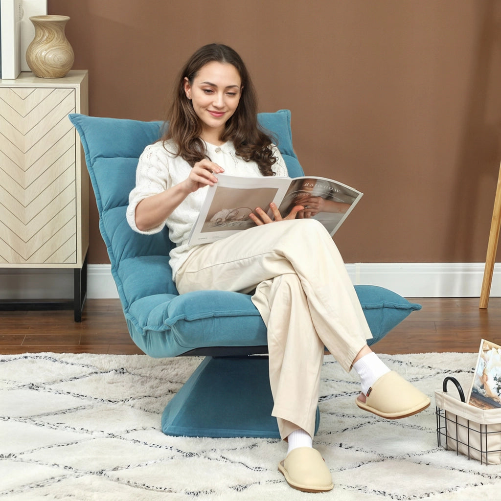 Poltrona Relax Girevole ¨C Minimal ¨C Blu 62x70x95 cm