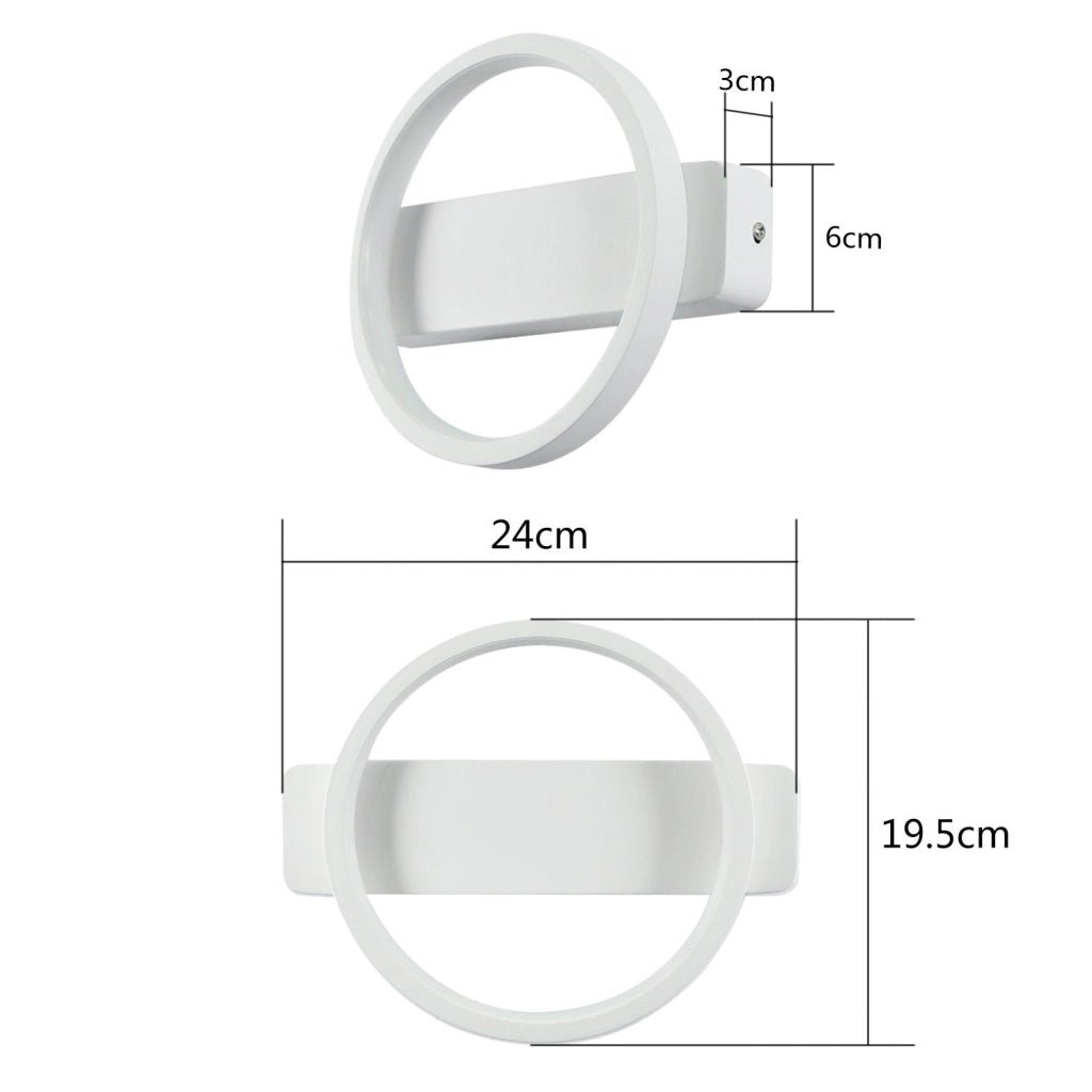 ZMH Applique moderna LED 1ER 7W per interni Bianca