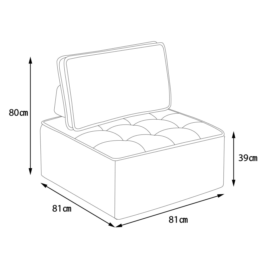 Divano singolo - Zephmum- Piccolo set di seduta, poltrona, pouf