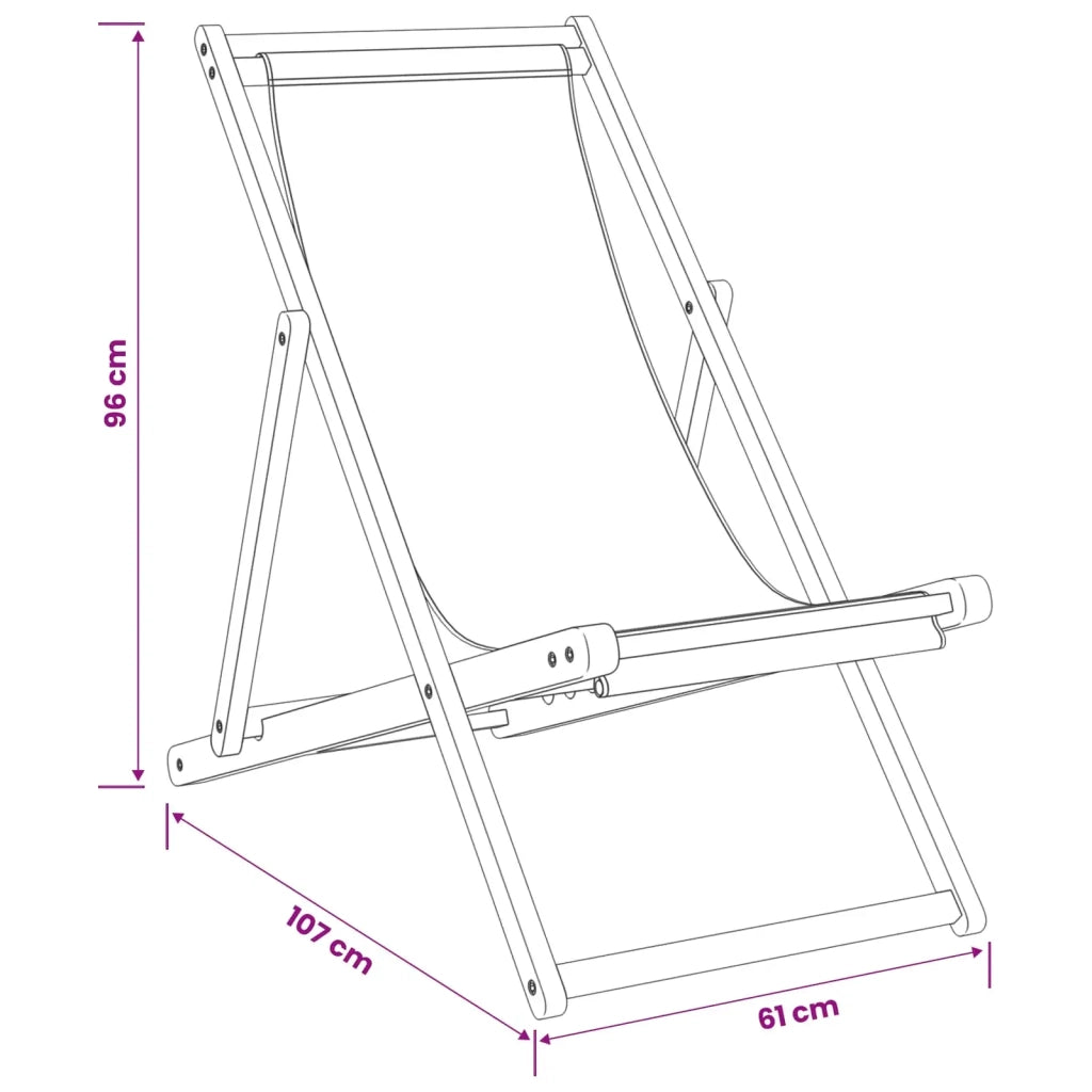 Sedia da Giardino | Sedia da spiaggia Beige Legno di teak solido