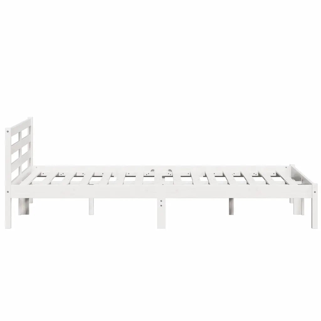 Struttura del letto con testiera Bianco 225,5 x 145,5 x 69,5 cm 869781