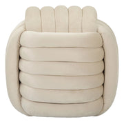 Pouf Gomitolo 3, Beige, Cotone, 45x45x45 cm