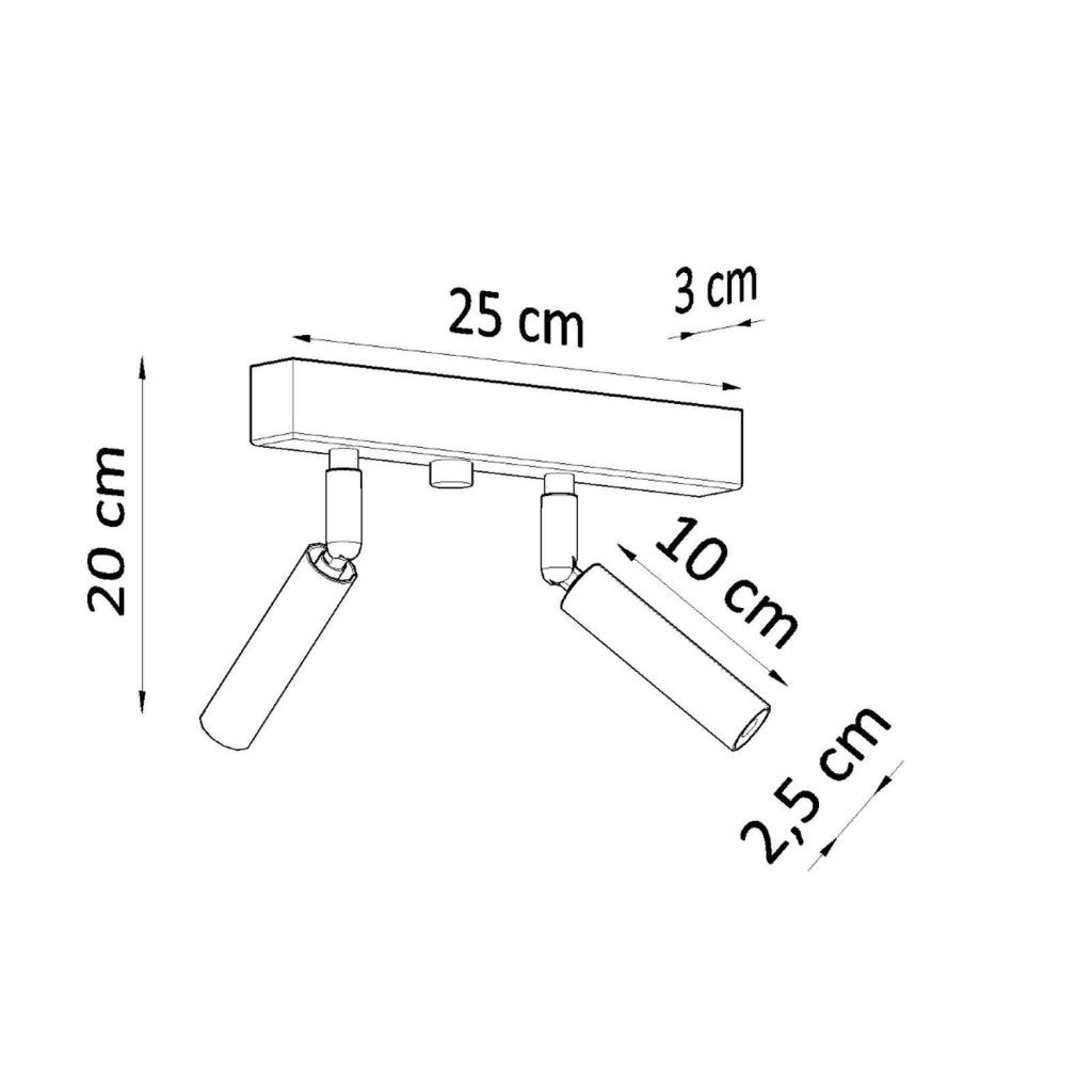 Lampada da soffitto EYETECH 2 nero