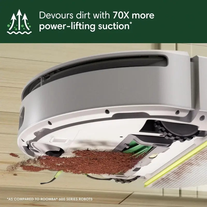 iRobot Roomba 205 DustCompactor Combo, Robot Aspirapolvere Lavapavimenti, bianco
