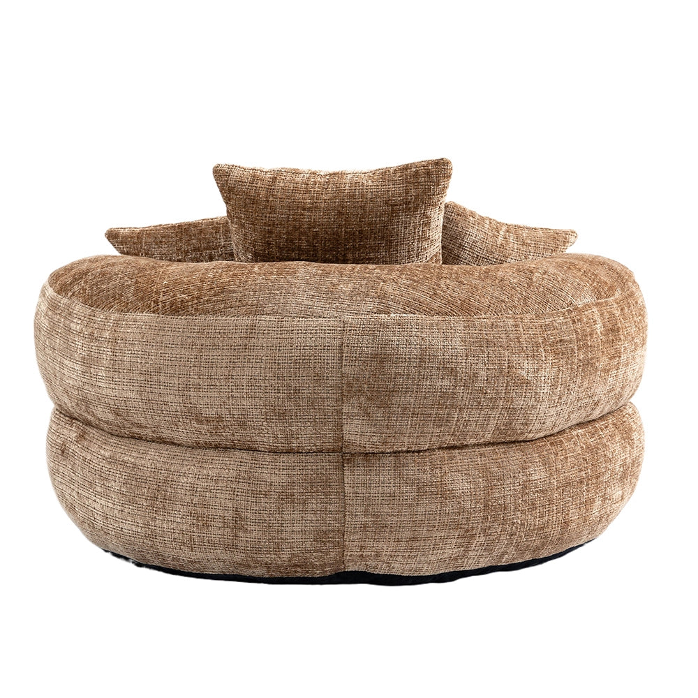Chaise longue - Xylo - gaming chenille caffè con 3 cuscini