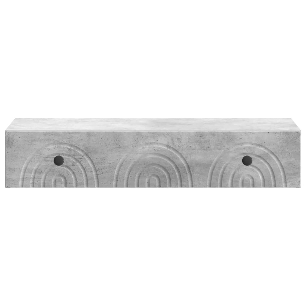 Tavolino da Parete Laterale 87,5 x 34,5 x 17 cm Grigio Cemento 898158