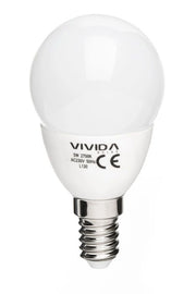 LAMPADINA A SFERA LED  E14 5W 2700K 400 LUMEN