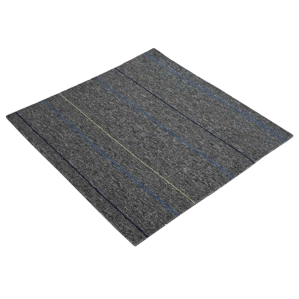 Piastrella per Tappeto Grigio Medio con Strisce 50 x 50 cm CFW4155067