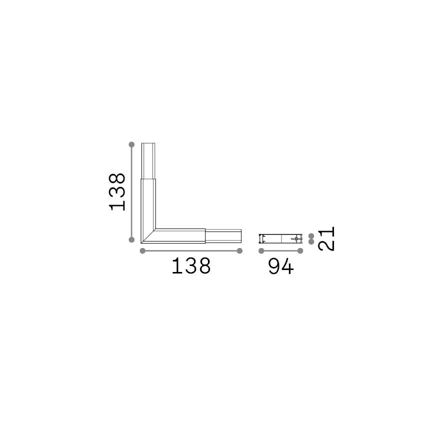 Steel_Sp_D20_Profilo_Angolare_Cieco_Bianco