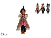 Decorazione Natale Befana da Appendere con Molla 35 cm 2 Decori