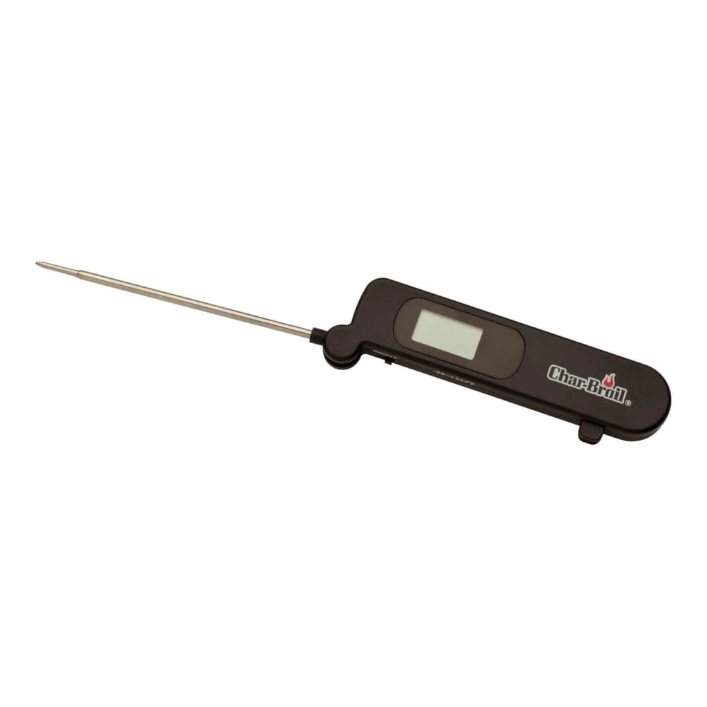 Char-Broil 140537 Termometro Digitale Pieghevole con Display LCD e Sonda in Acciaio Inox colore Nero