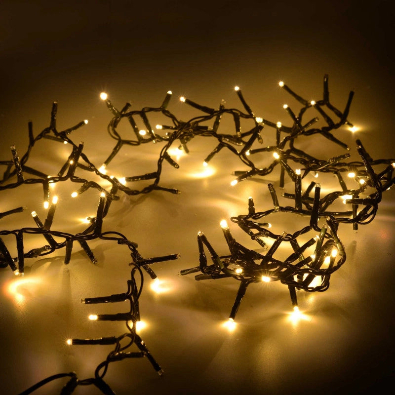 Set di 2 Luce filo 150 led bianco caldo controller cm 300 al. fissa uso esterno